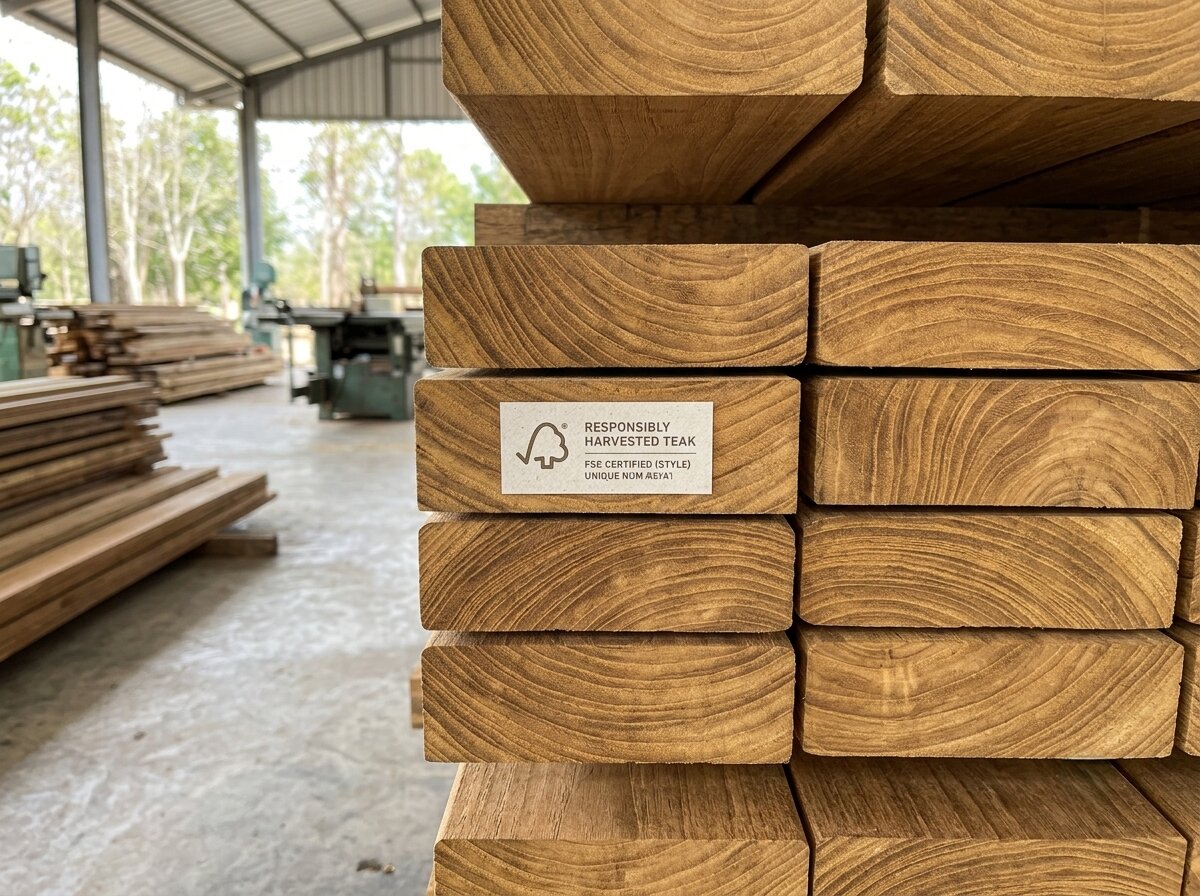 Responsibly sourced timber, forest detail