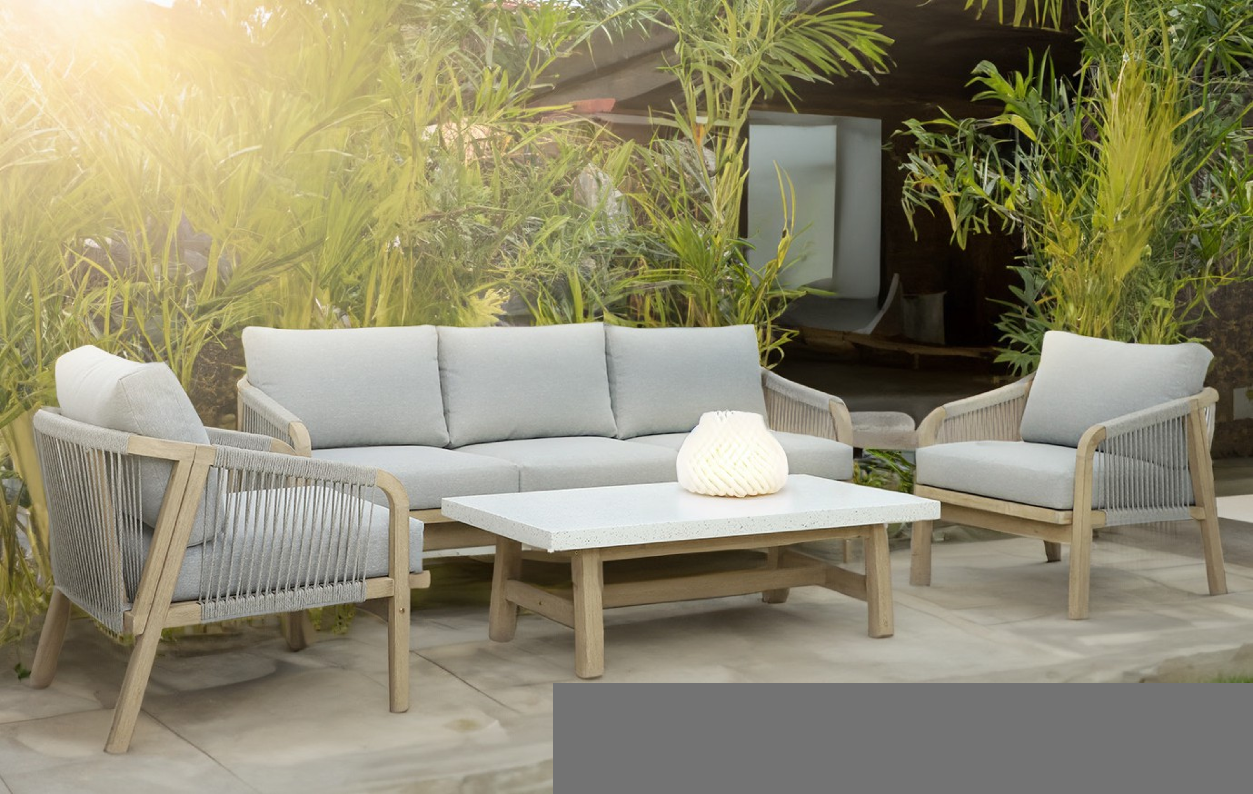 Ashen collection, outdoor furniture setting