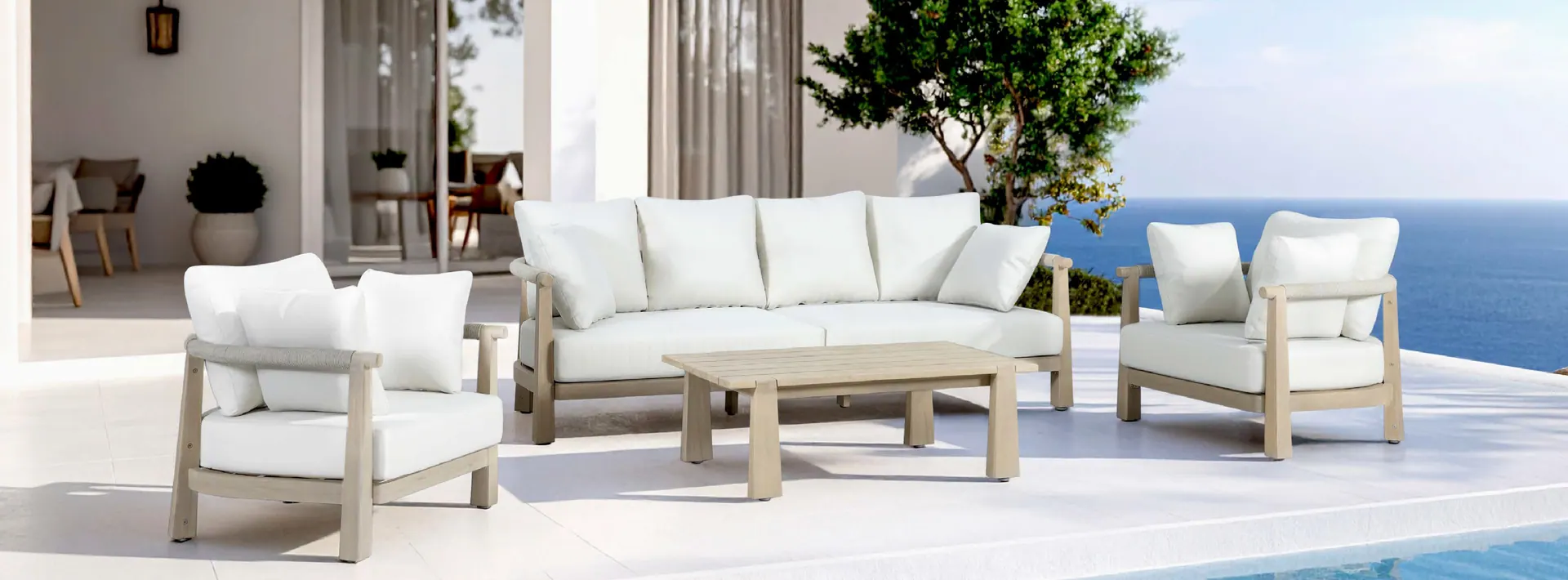 Crescent collection, outdoor furniture setting